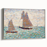 Impressionist Seascape Art – Two Sailboats at Grandcamp by Seurat