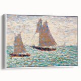 Impressionist Seascape Art – Two Sailboats at Grandcamp by Seurat