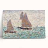Impressionist Seascape Art – Two Sailboats at Grandcamp by Seurat