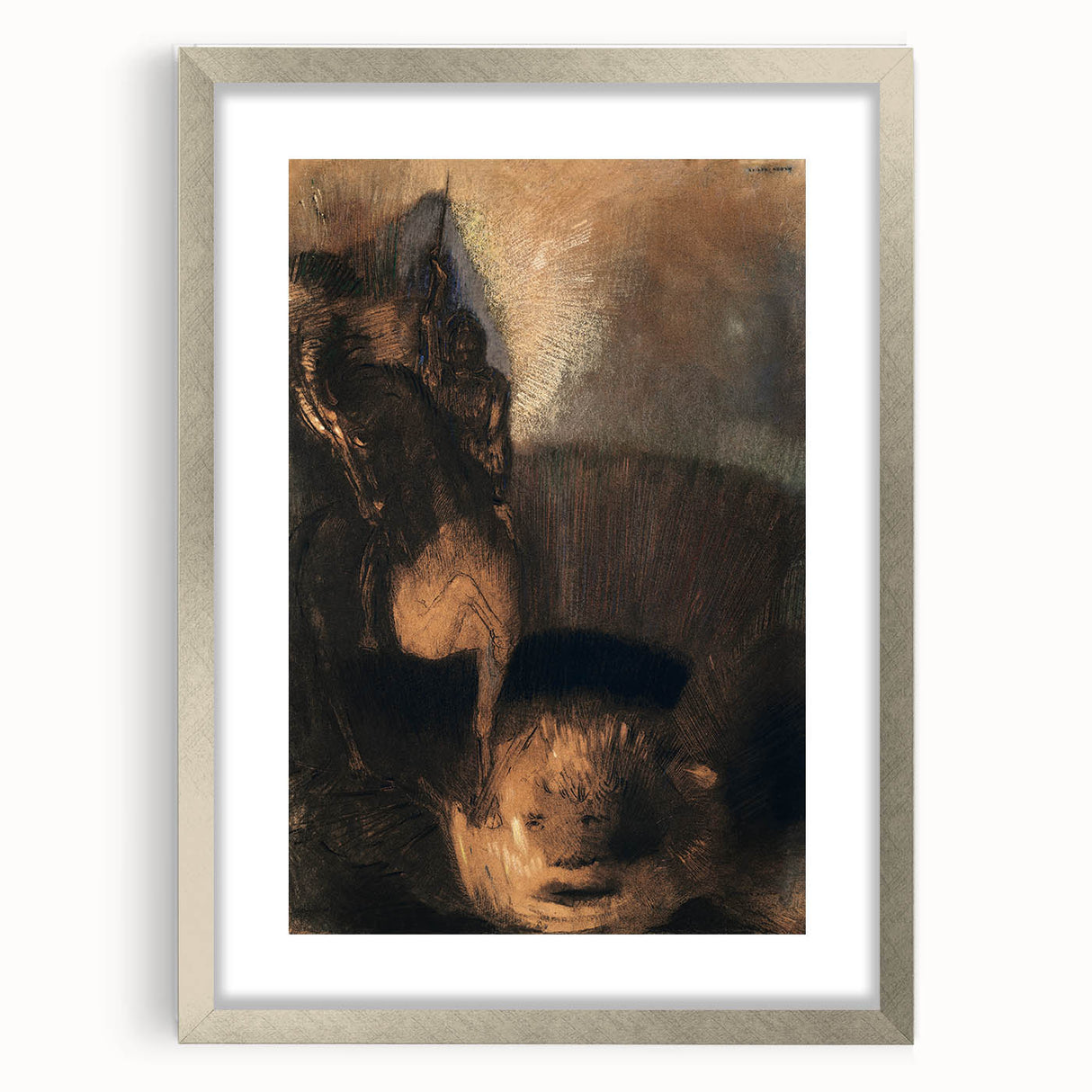 Saint George and the Dragon Modern Wall Art – Mystical Minimalist Decor