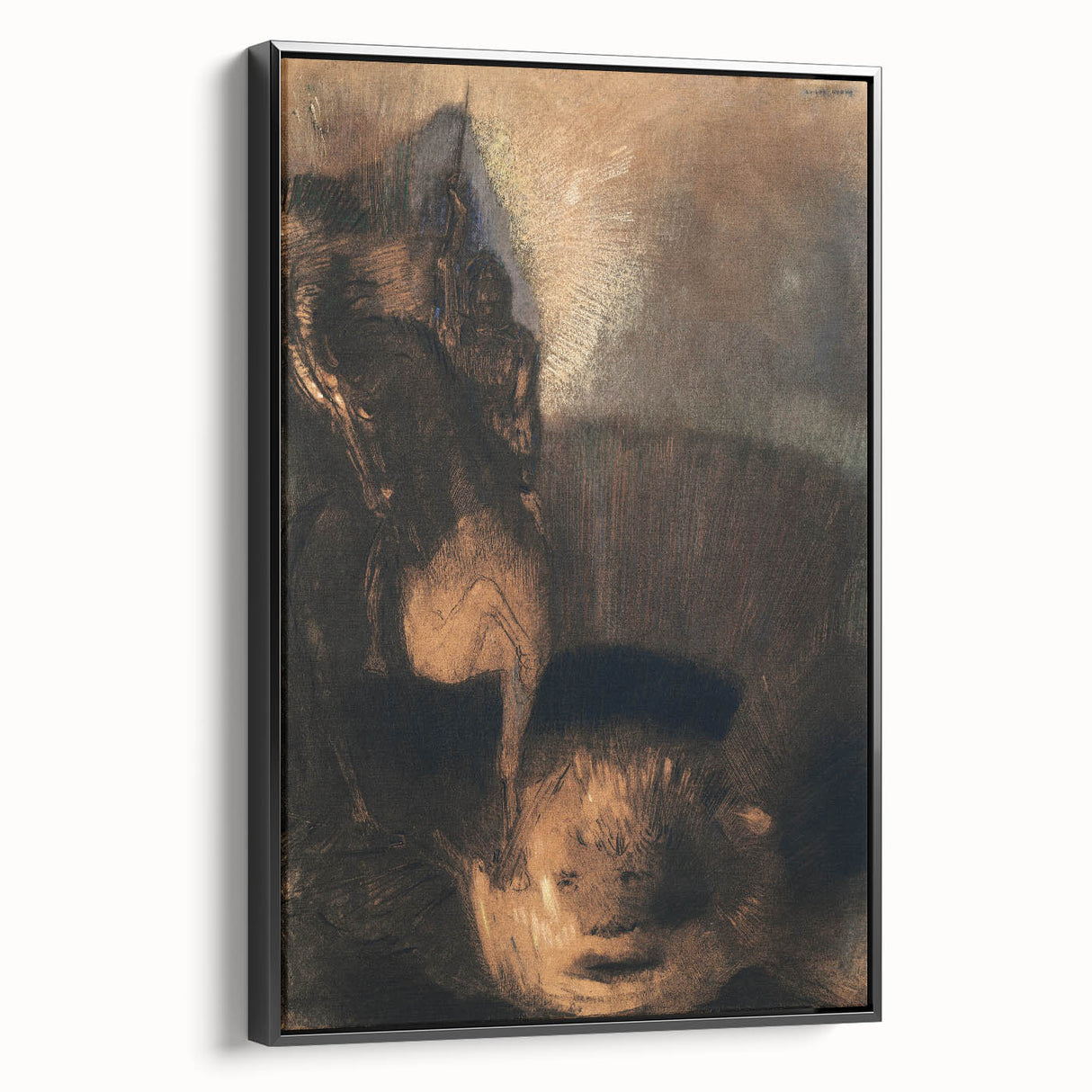 Saint George and the Dragon Modern Wall Art – Mystical Minimalist Decor
