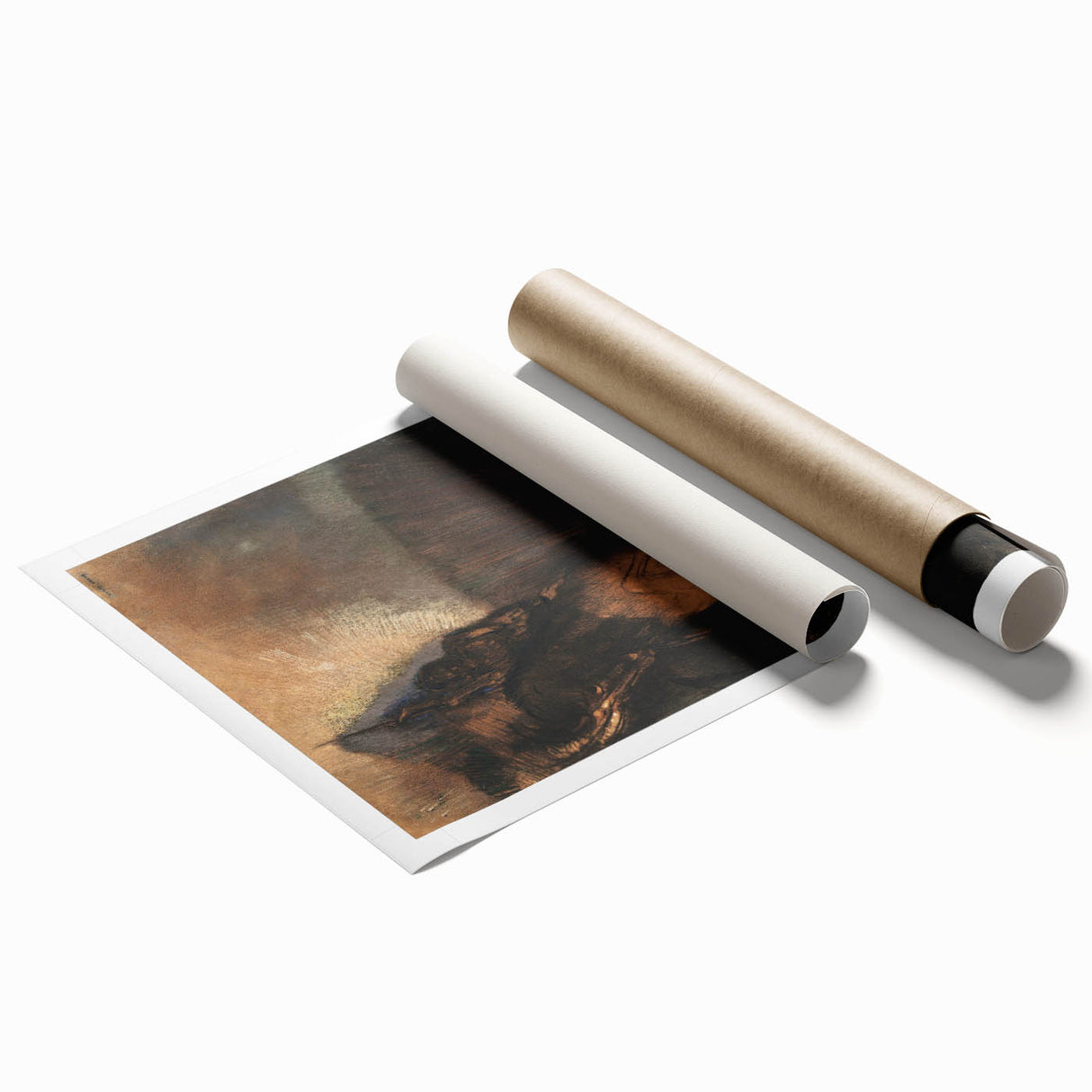 Saint George and the Dragon Modern Wall Art – Mystical Minimalist Decor