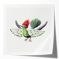 Modern Wall Art - Vibrant Hummingbird Illustration in Bold Colors