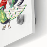 Modern Wall Art - Vibrant Hummingbird Illustration in Bold Colors
