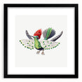 Modern Wall Art - Vibrant Hummingbird Illustration in Bold Colors