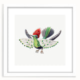 Modern Wall Art - Vibrant Hummingbird Illustration in Bold Colors