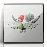 Modern Wall Art - Vibrant Hummingbird Illustration in Bold Colors