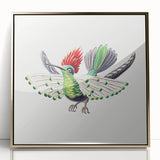 Modern Wall Art - Vibrant Hummingbird Illustration in Bold Colors
