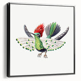 Modern Wall Art - Vibrant Hummingbird Illustration in Bold Colors
