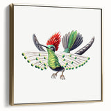 Modern Wall Art - Vibrant Hummingbird Illustration in Bold Colors