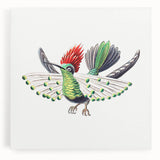 Modern Wall Art - Vibrant Hummingbird Illustration in Bold Colors