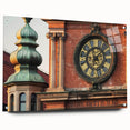 Acrylic glass artwork showcasing a detailed landscape of a majestic castle, viewed from the side with pin fixtures. Ideal for home decor enthusiasts and castle art lovers.