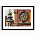 Elegant black frame showcasing a picturesque landscape castle print with a white mat, ideal for home decor. Perfect for adding a touch of sophistication to any room.