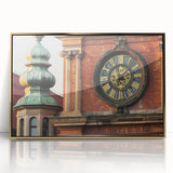 Framed acrylic artwork showcasing a stunning landscape with a majestic castle, featuring gold accents and a modern design, ideal for home decor enhancement.