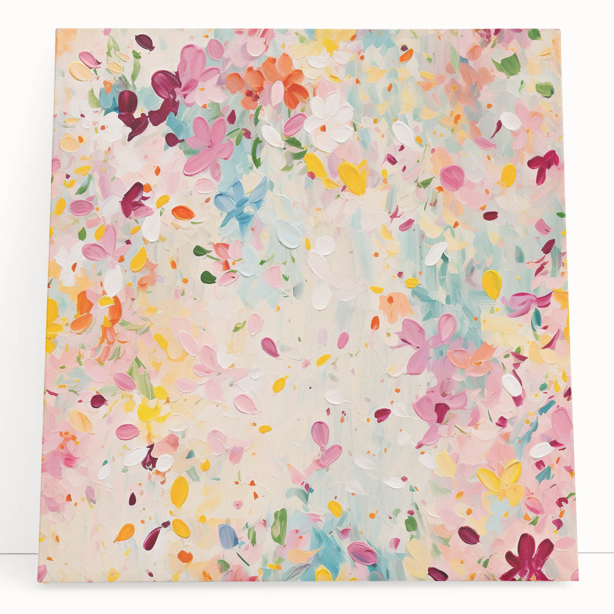 Framed Dining Room Prints – Colorful Floral Abstract Canvas