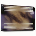 Abstract geometric acrylic glass artwork in vibrant colors, showcasing intricate design and depth from a side view, ideal for modern decor.