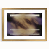 Abstract geometric frame in gold with a mat, elegantly showcasing a modern artistic design, ideal for contemporary home decor and interior styling.