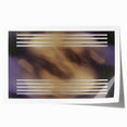 Abstract geometric rolled print showcasing vibrant colors and intricate patterns, ideal for modern home decor, securely packaged in a durable cardboard tube.