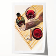 Rolled canvas print featuring a floral design in soft pastel shades, ideal for dining room wall art.