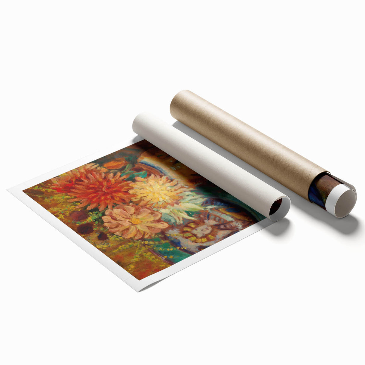 Claude Monet Chrysanthemums Print - Impressionism Floral Wall Art