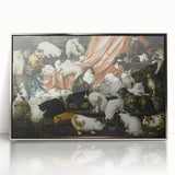 Modern Wall Art: Charming Cat Scene in Elegant Victorian Style