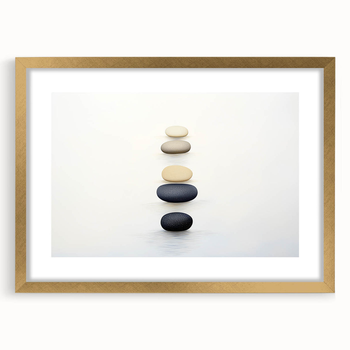 Extra large abstract art print with textured design in earthy tones, framed in gold, suitable for living room decor.