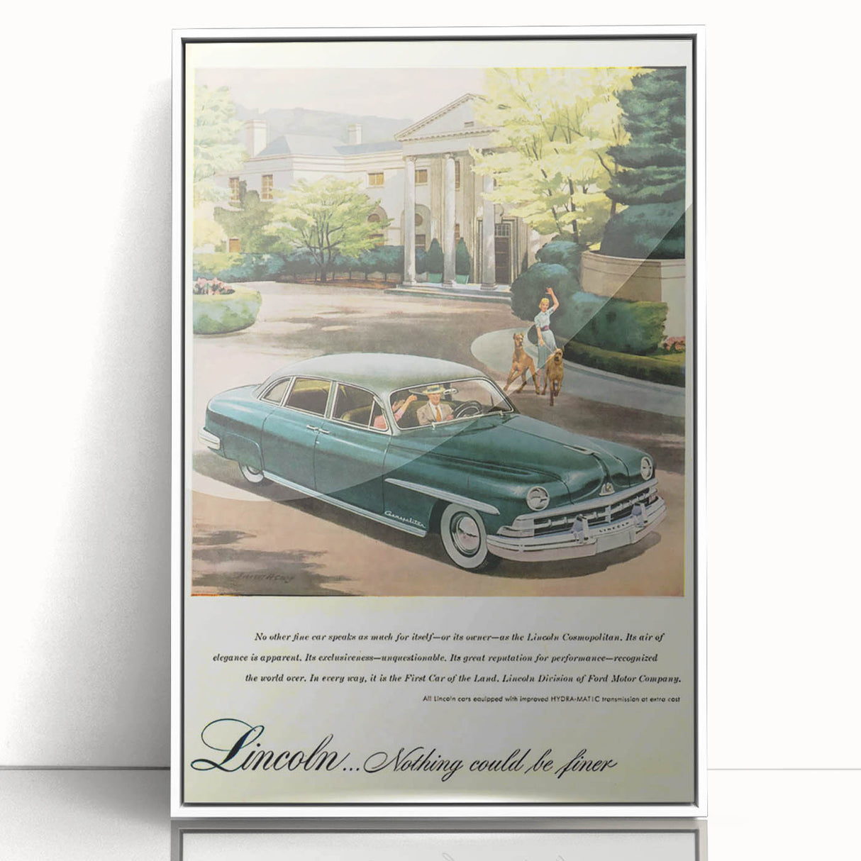 Vintage Lincoln Cosmopolitan Ad | Classic Luxury Car Art Print