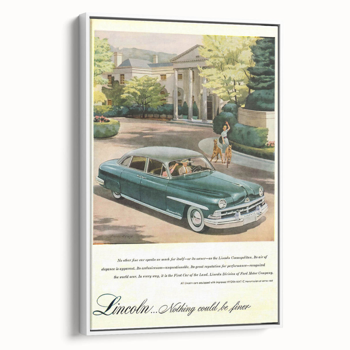 Vintage Lincoln Cosmopolitan Ad | Classic Luxury Car Art Print