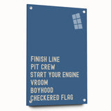 Race Track Words Wall Art - Boys Room Wall Art Kids Wall Art Prints