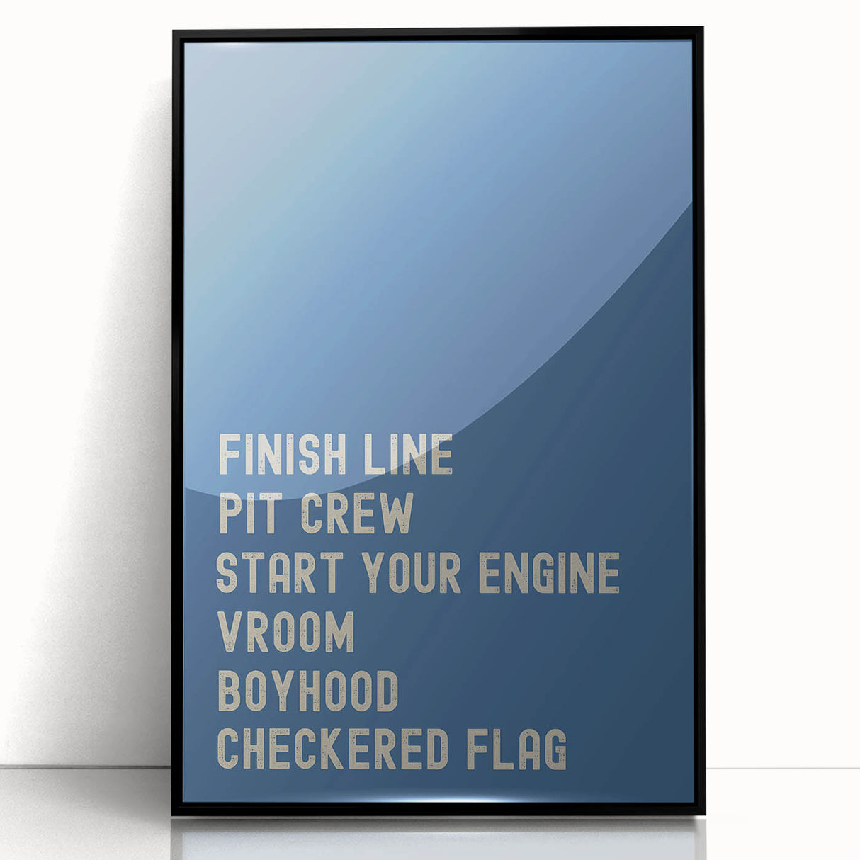 Race Track Words Wall Art - Boys Room Wall Art Kids Wall Art Prints