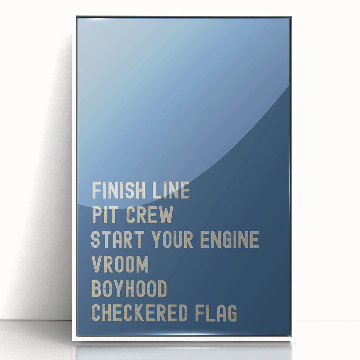 Race Track Words Wall Art - Boys Room Wall Art Kids Wall Art Prints