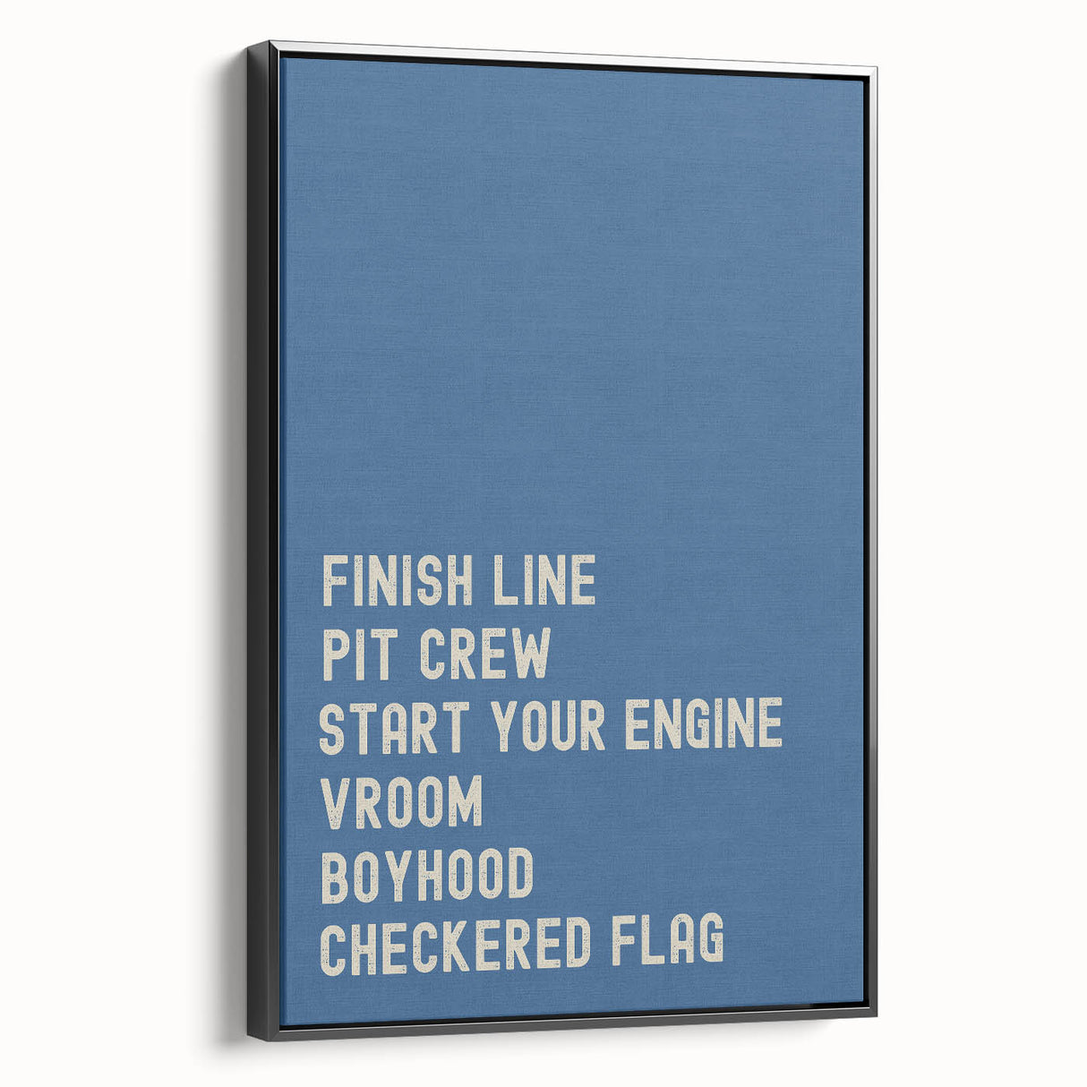 Race Track Words Wall Art - Boys Room Wall Art Kids Wall Art Prints