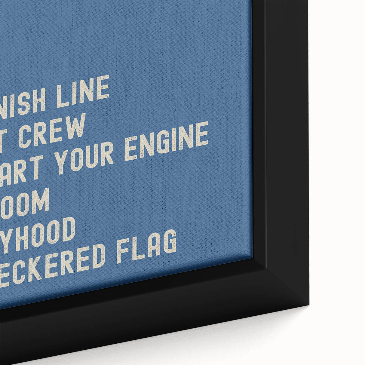 Race Track Words Wall Art - Boys Room Wall Art Kids Wall Art Prints