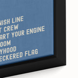 Race Track Words Wall Art - Boys Room Wall Art Kids Wall Art Prints