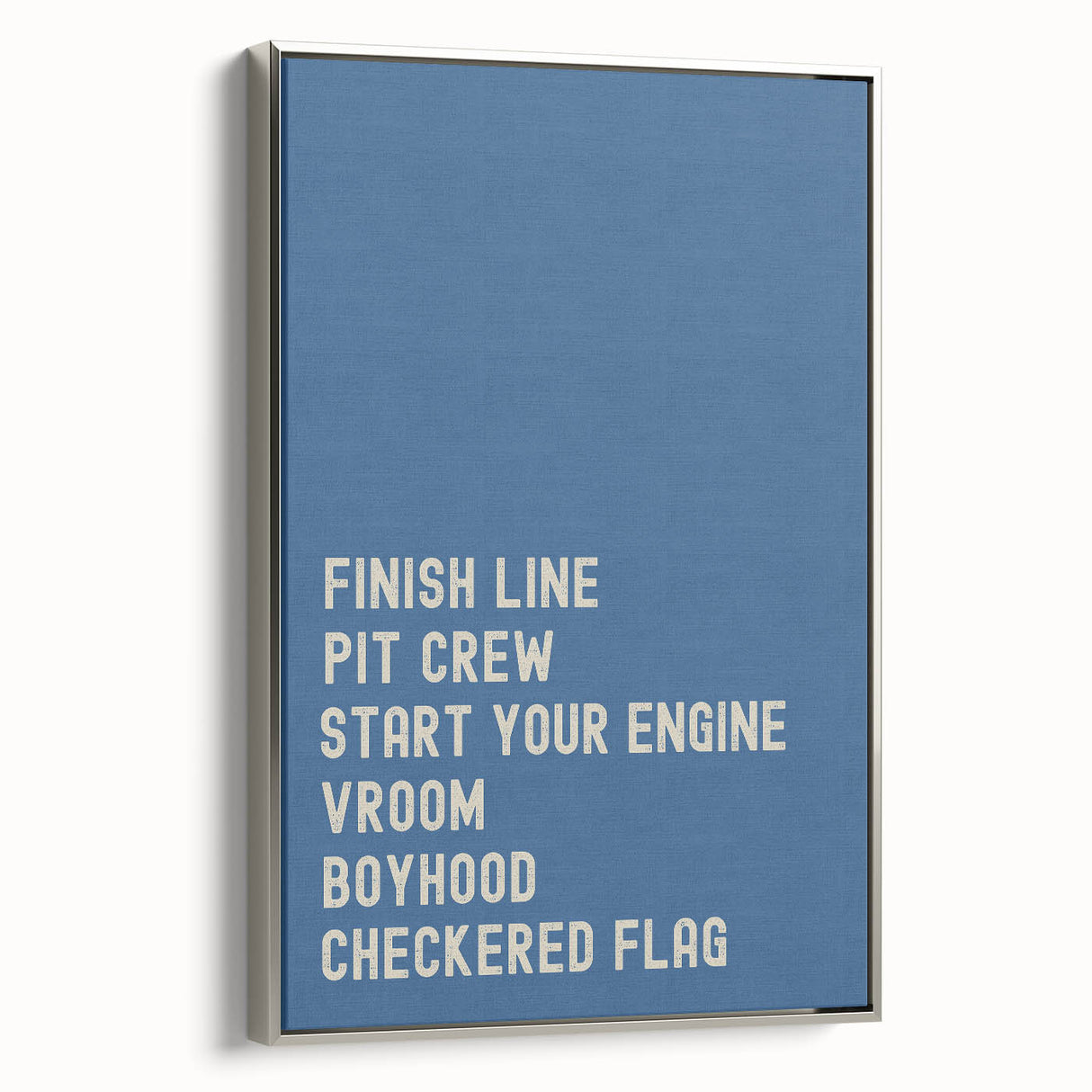 Race Track Words Wall Art - Boys Room Wall Art Kids Wall Art Prints