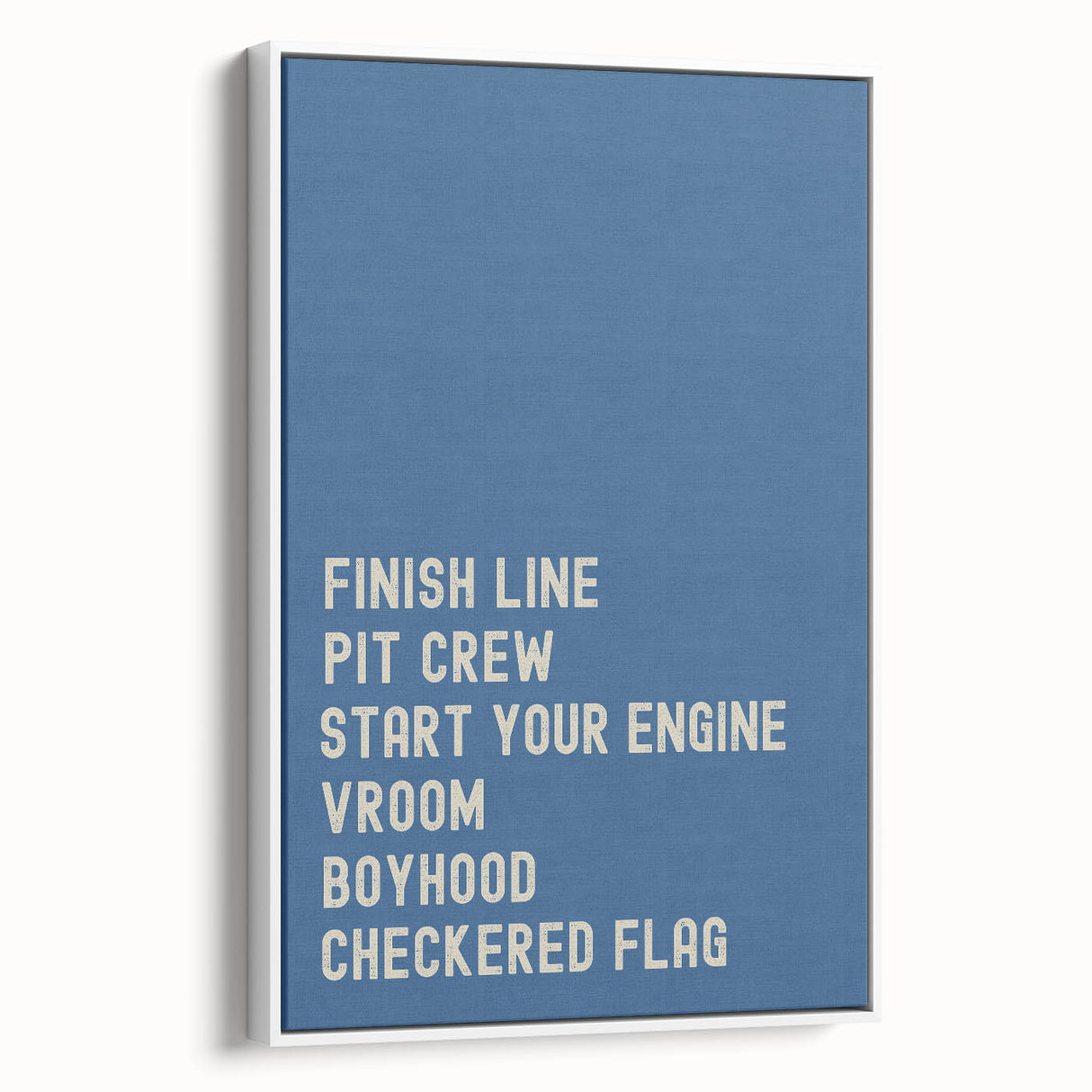Race Track Words Wall Art - Boys Room Wall Art Kids Wall Art Prints
