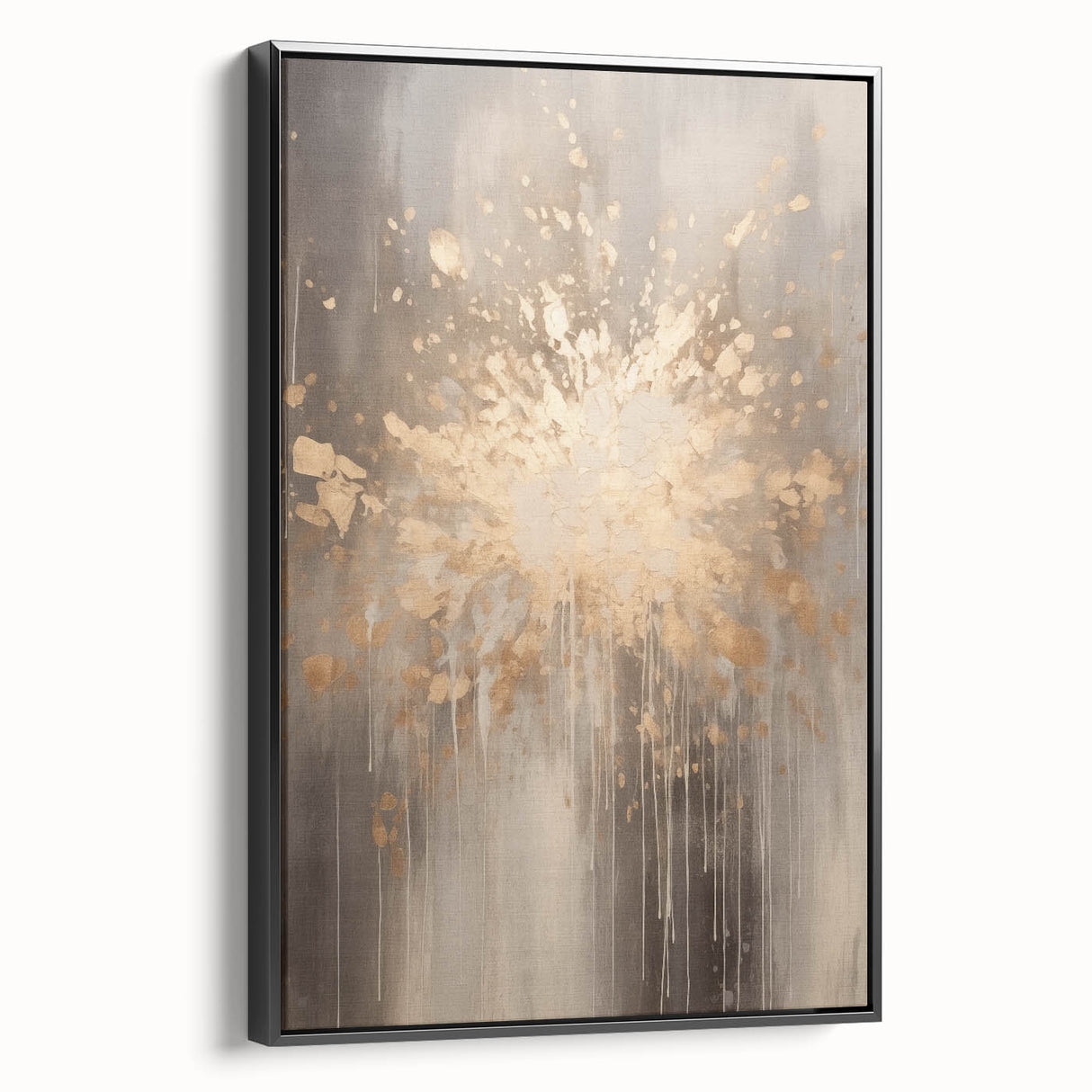 Black and white landscape art painting on framed canvas depicting a winter scene, ideal for bedroom wall decor.