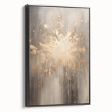 Black and white landscape art painting on framed canvas depicting a winter scene, ideal for bedroom wall decor.