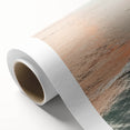 Art deco poster featuring a stylized summer scene in pastel shades on rolled canvas, ideal for nursery wall art.