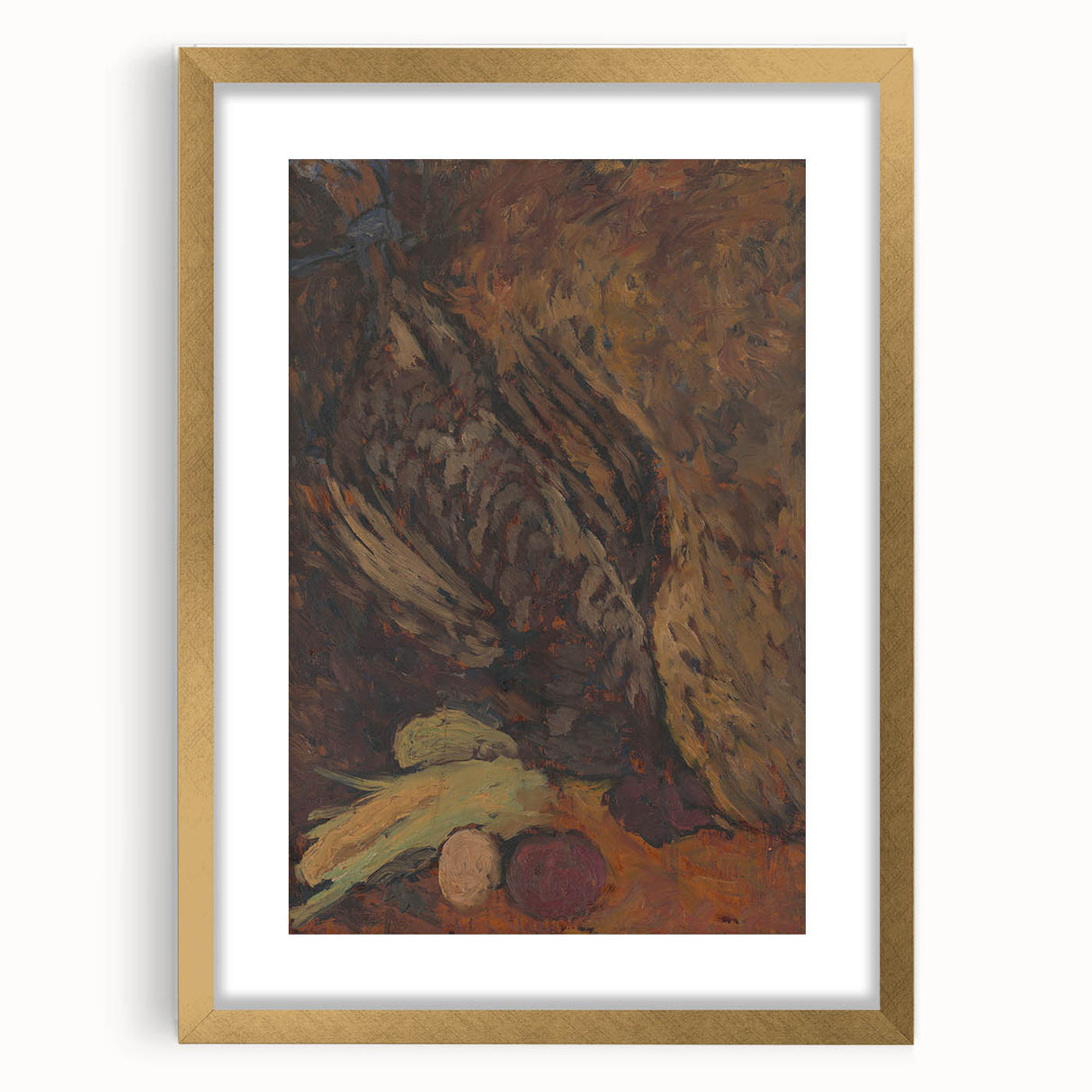 Still Life with Pheasant Modern Wall Art – Rustic Abstract Decor