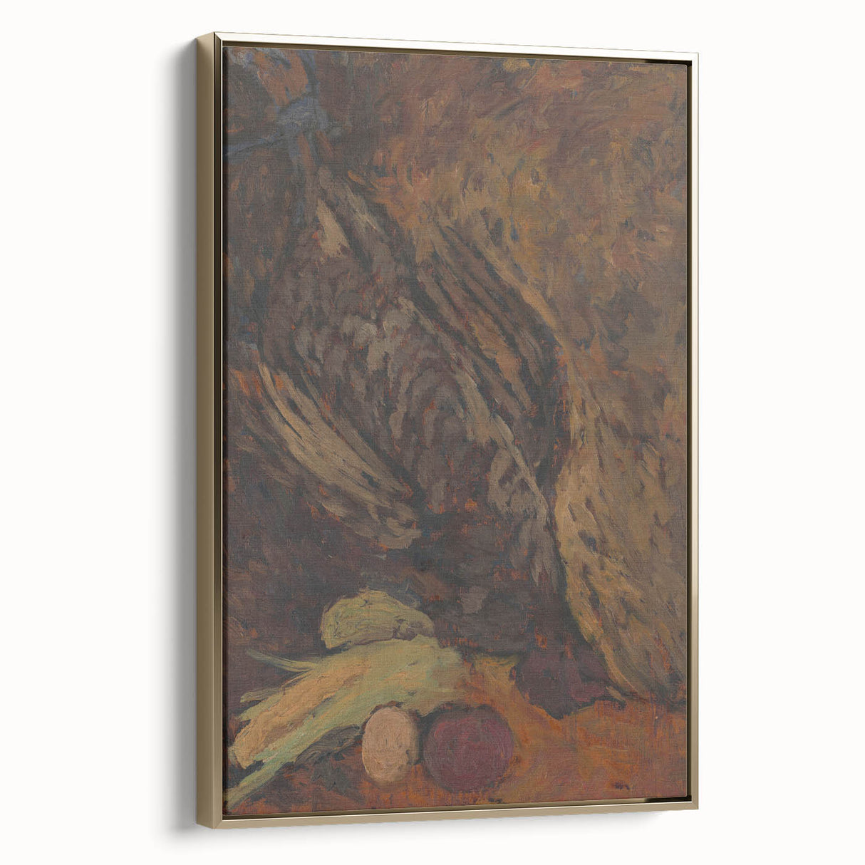 Still Life with Pheasant Modern Wall Art – Rustic Abstract Decor
