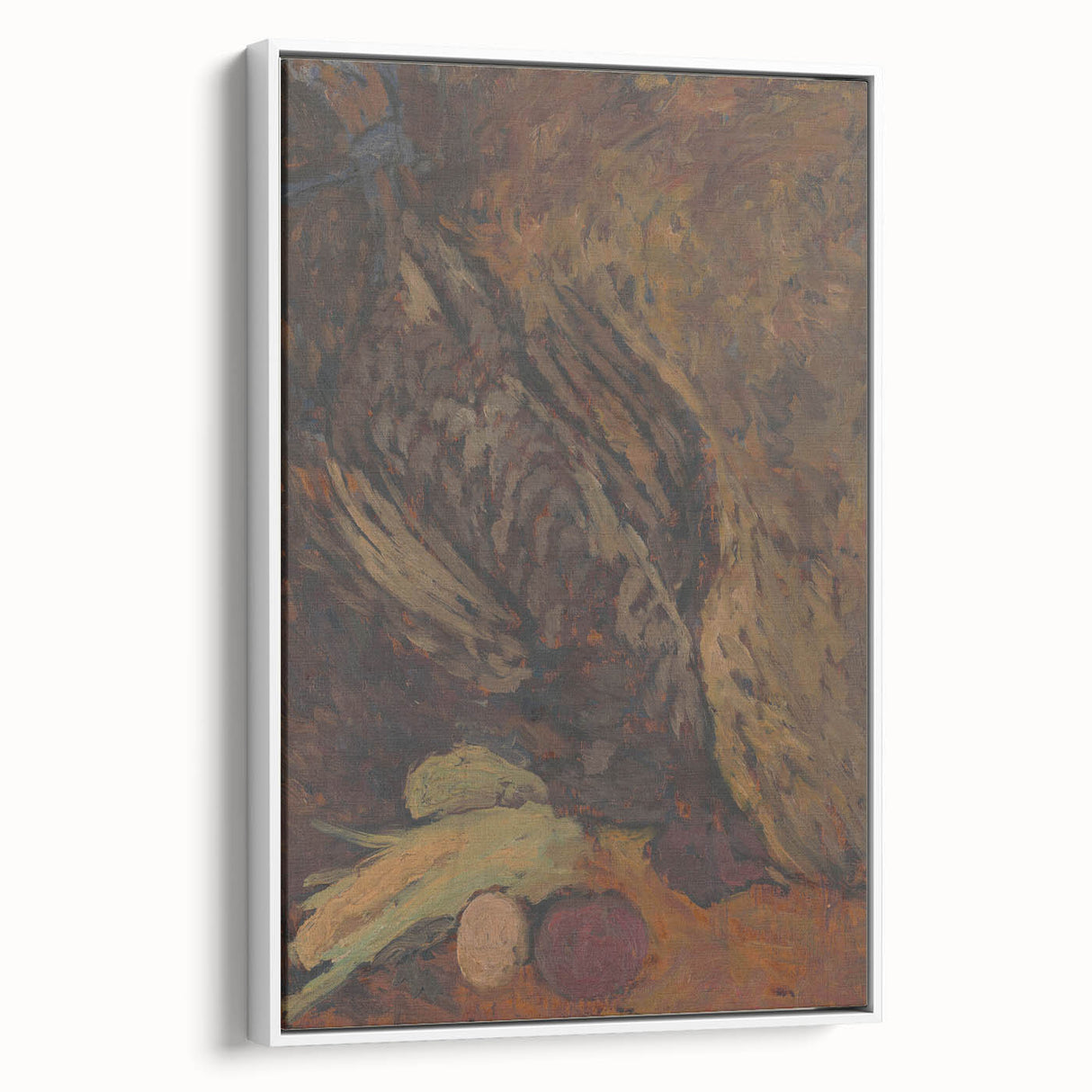 Still Life with Pheasant Modern Wall Art – Rustic Abstract Decor