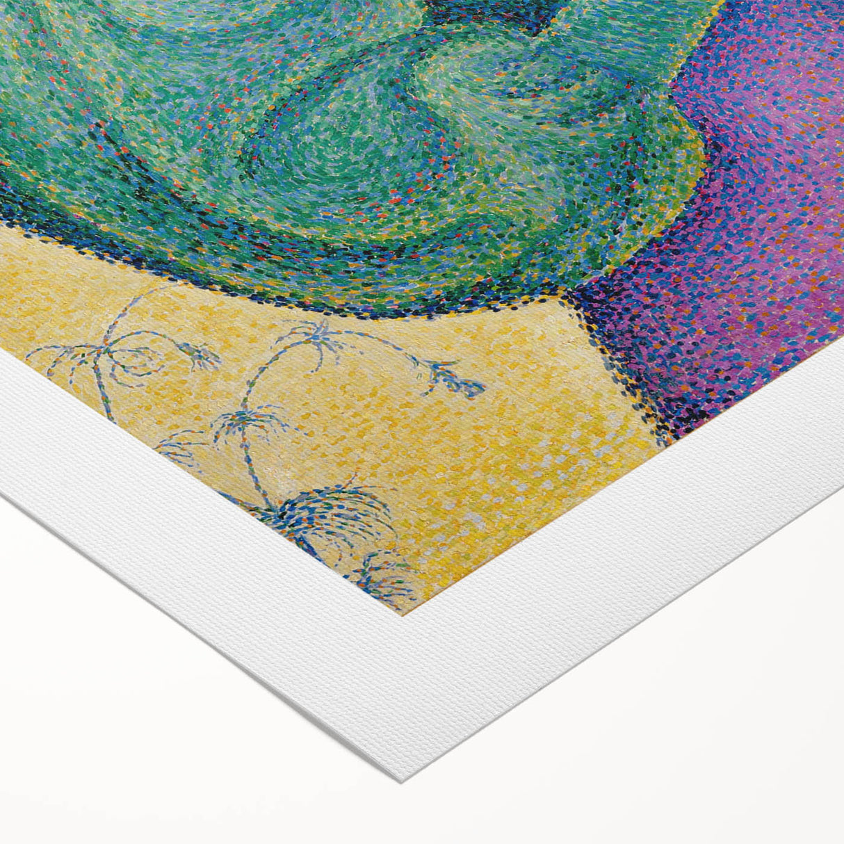 Femme à l'Ombrelle Modern Wall Art – Vibrant Pointillist Decor