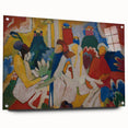 Modern Wall Art: Vibrant Abstract Oriental Scene in Bold Colors