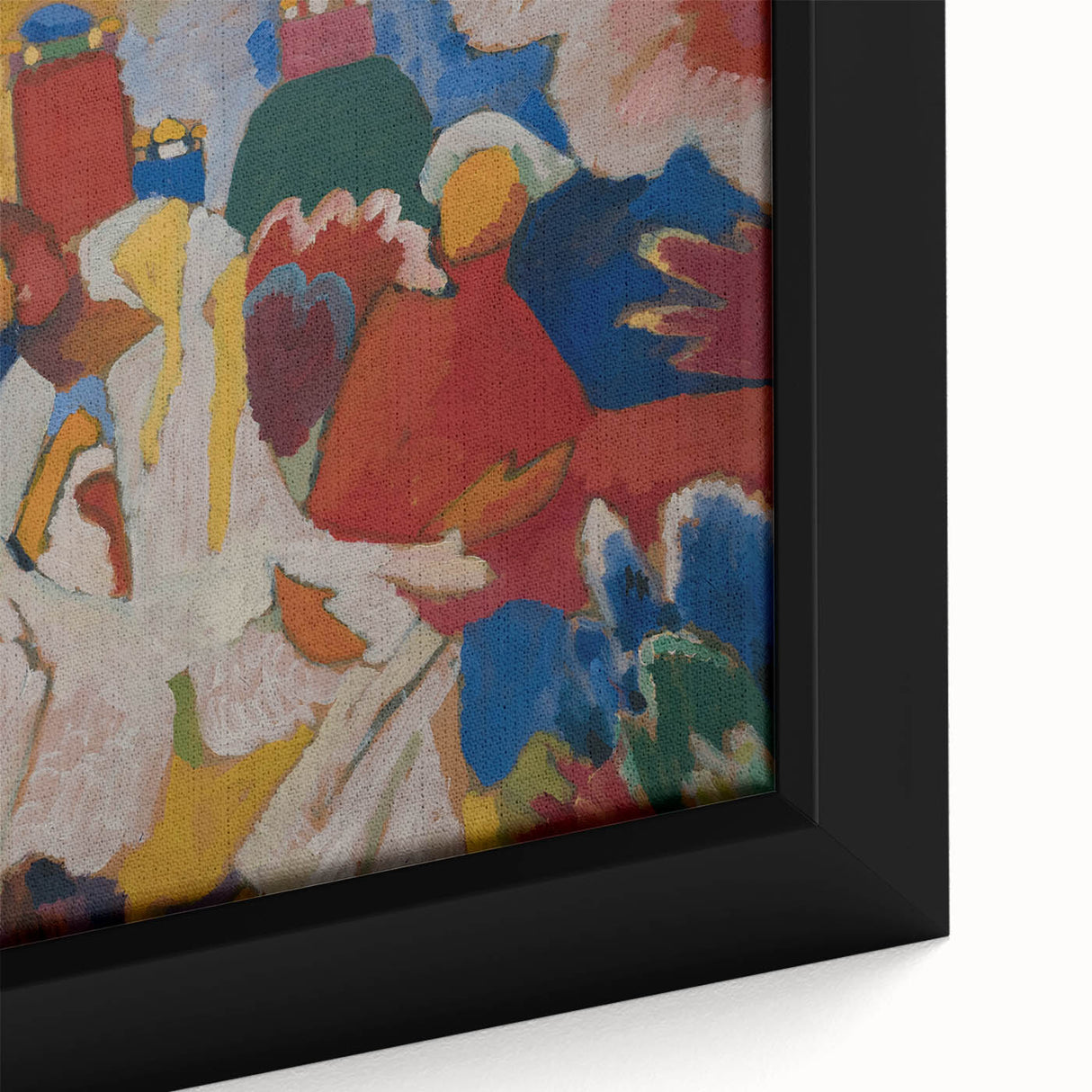 Modern Wall Art: Vibrant Abstract Oriental Scene in Bold Colors