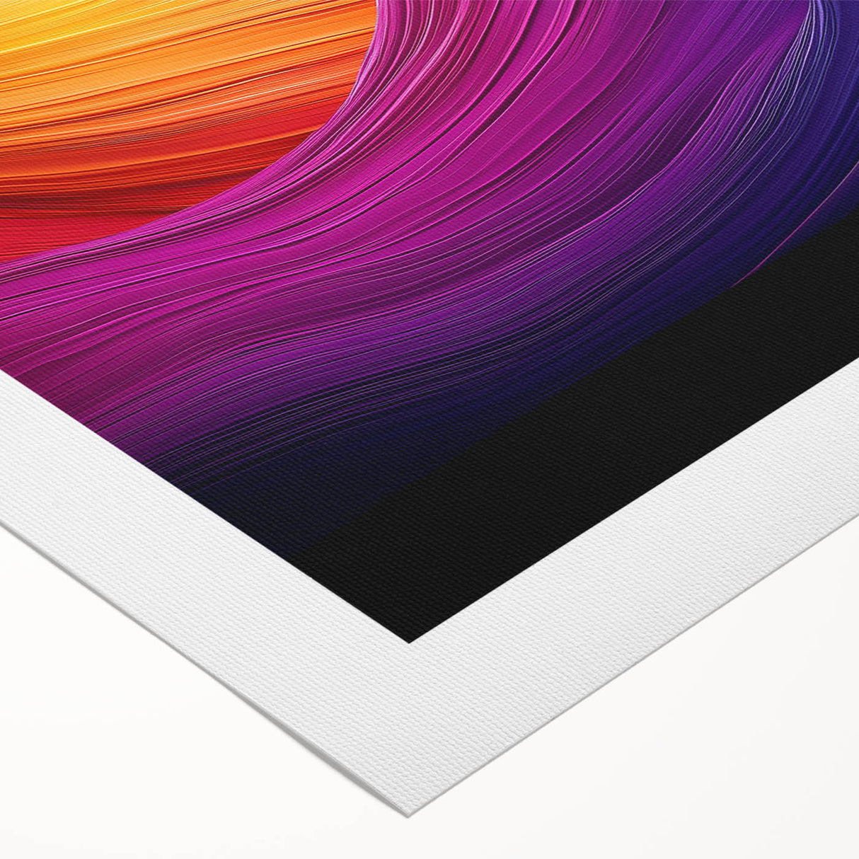 Rolled canvas showcasing a vibrant landscape design with intricate cave formations, featuring rich colors and textures, elegantly packaged in a durable cardboard tube for safe delivery.