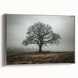 Solitary Tree in Fog Office Wall Art – Modern Corporate Decor