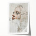 Abstract figurative wall art print showcasing vibrant colors and dynamic shapes, rolled for easy transport and display, ideal for modern home decor.