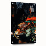 Baroque Still Life Art - Antique Fruit and Lobster Print for Home Décor