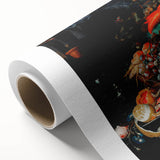 Baroque Still Life Art - Antique Fruit and Lobster Print for Home Décor